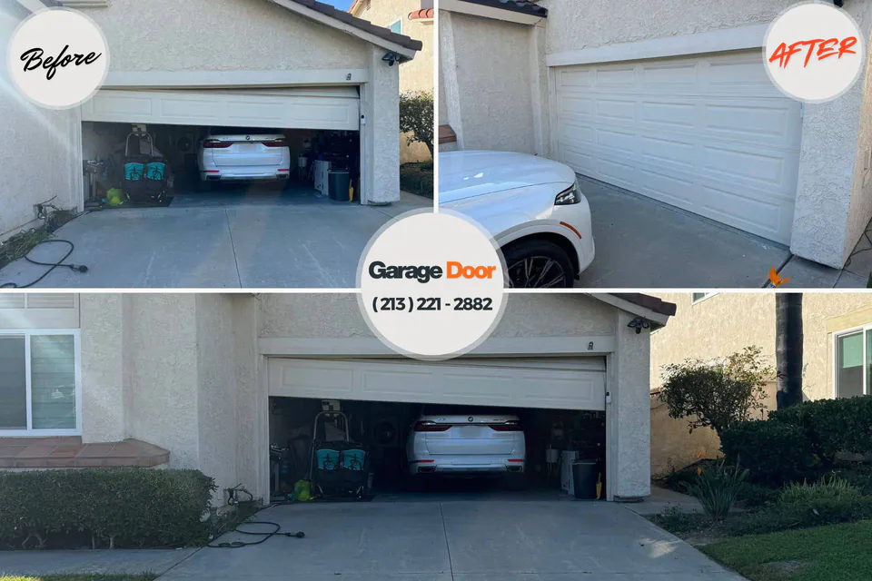 Before and after: garage door repair Falls Creek, PA